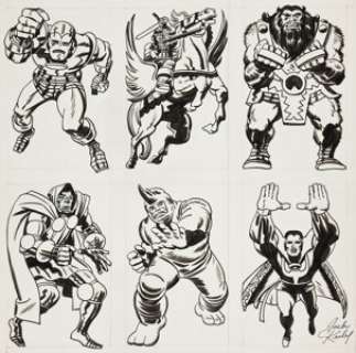 Jack Kirby Marvelmania Characters #1 Iron Man, Black Knight, Ulik, Doctor Doom, Rhino, and Doctor Strange -