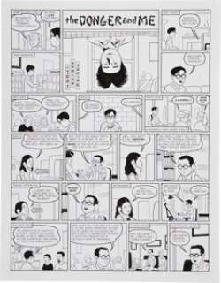 Adrian Tomine Complete 1-Page Story "The Donger and Me" Original Art (2001). Graphic novelist Adrian -