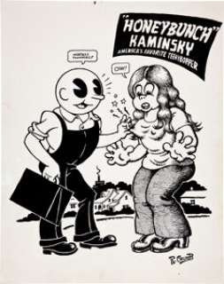 Robert Crumb Bijou Funnies #7 "Honeybunch Kaminsky" Illustration Original Art (Kitchen Sink, -
