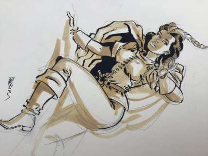 Meynet, Félix | Meynet, Félix - Dessin original couleur - Époque Robin des Bois | Catawiki