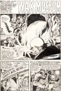 Joe Certa Tomb of Terror #1 Complete 5-Page Story "Wax Museum" Original Art (Harvey, 1952). A -