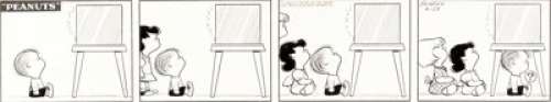 Charles Schulz Peanuts Daily Comic Strip Original Art dated 9-25-54 (United Feature Syndicate, 1954). Little Linus - | Heritage