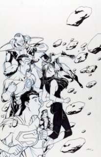 Carlo Barberi 52/Countdown Splash Original Art (DC, 2007). We are unable to identify the exact usage of this -