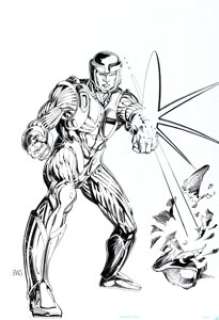 Barry Windsor-Smith Wizard the Comics Magazine #7 X-O Manowar Cover Original Art (Wizard, 1992). This sterling variant -