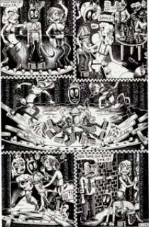 Julie Doucet Monkey and the Living Dead Page 5 Original Art (L‘Association, 1999). Interesting page from the Harvey -