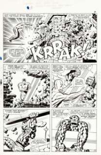 Jack Kirby and Joe Sinnott Fantastic Four #55 Silver Surfer vs. Thing Page 14 Original Art (Marvel, 1966). Make - | Heritage
