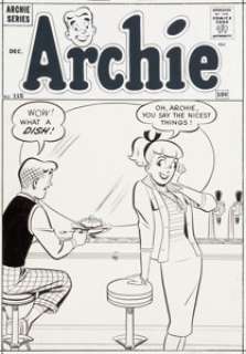 Harry Lucey and Terry Szenics Archie #115 "What a Dish" Cover Original Art (Archie, 1960). This -