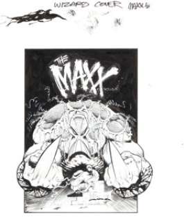 Sam Kieth Wizard #1/2 Maxx Cover Original Art (Wizard, 1993). Sam Kieth‘s The Maxx, originally published by Image -