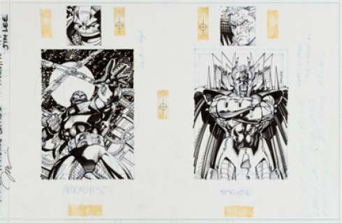 Jim Lee X-Men Trading Cards Series I - Apocalypse/Stryfe Original Art (Marvel-Impel, 1992). Apocalypse and -