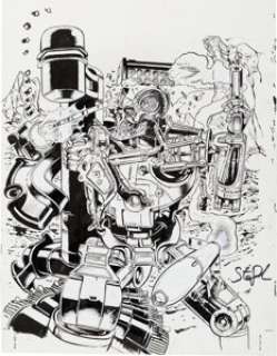 Steve Pugh The Terminator: Death Valley #4 Cover Original Art (Dark Horse, 2011). The original inked art for -
