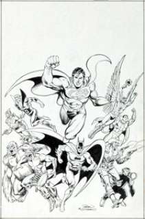 Chuck Patton and Dick Giordano Amazing Heroes #79 Cover Original Art (Fantagraphics, 1985). Terrific cover -