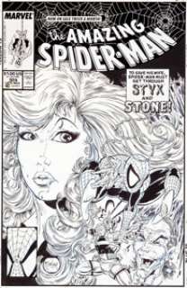Todd McFarlane Amazing Spider-Man #309 Cover Original Art (Marvel, 1988). A lovely portrait of Mary Jane - | Heritage