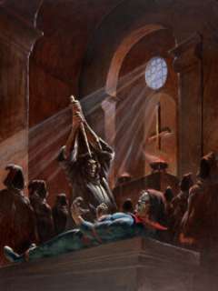 Richard Hescox Vampire Tales #11 Cover Painting Original Art (Marvel, 1975). Morbius the Living Vampire is -