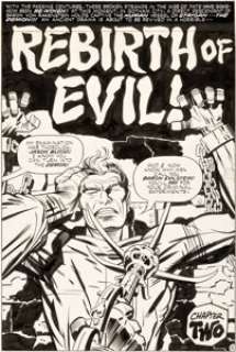 Jack Kirby and Mike Royer The Demon #12 Splash Page 6 Original Art (DC, 1973). Jason Blood (human host of -