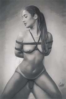 Calas, J.M. | Jean Michel Calas - Dessin original - Érotique art - Format dessin: 21 x 31,4 cm. - (2023) | Catawiki