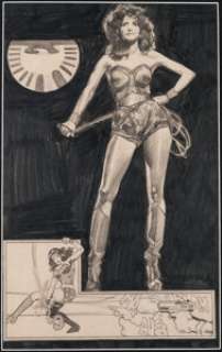 Drew Struzan Wonder Woman Poster Illustration Preliminary Artwork Original Art (Universal Television/Pencil -
