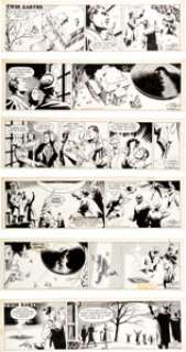 Al McWilliams Twin Earths Daily Original Art Group of 6 (United Feature Syndicate, 1952). This set of six -