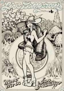 Gary Hallgren San Francisco Comic Book #4 Back Cover Original Art and Color Proof Sheet Group of 2 (San -