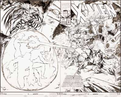 Geof Isherwood X-Men: The Coming of Triplikill #1 Cover Original Art (Marvel, 1994). This gorgeous -