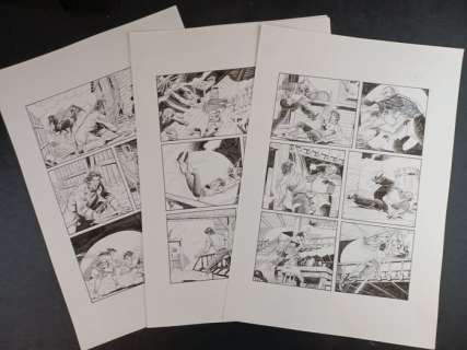 M. Pesce | Zagor Zenith n. 674 - M. Pesce - 5x Tavole Originali "Il Ritorno del Samurai" - Page volante - Exemplaire unique - (2017) | Catawiki