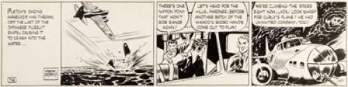 Frank Robbins Scorchy Smith Daily Comic Strip Original Art dated 7-6-42 (Associated Press Syndicate, 1942). -