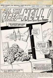 Sal Buscema and Vince Colletta Marvel Team-Up #32 Splash Page 1 and Page 2 Human Torch and Thing Original Art - | Heritage