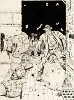 Will Eisner and Ken Kelly Spirit #6 Cover Original Art and Color Guide (Warren, 1975).... (Total: 2 Original Art)