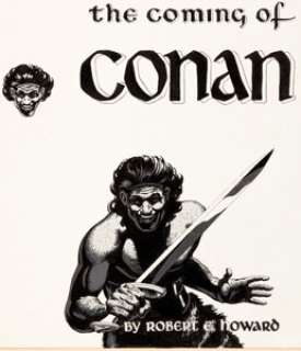 Kelly Freas The Coming of Conan Hardback Novel Cover Original Art (Gnome Press, 1953).... | Heritage