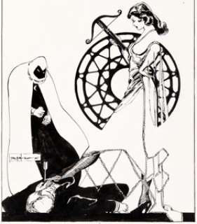 Bill Sienkiewicz Moon Knight #24 Cover Original Art (Marvel, 1982). Bill Sienkiewicz was really coming -