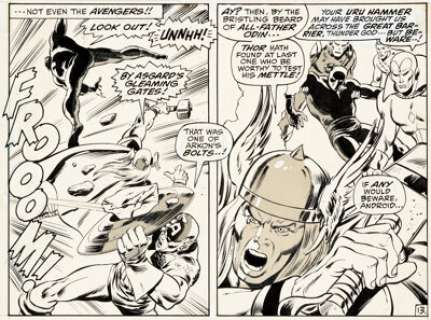 John Buscema and Tom Palmer Avengers #76 Page 13 Original Art (Marvel, 1970).... | Heritage