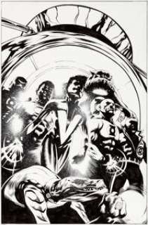 Patrick Gleason and Prentis Rollins Green Lantern Corps: Recharge #5 Cover Original Art (DC, 2006)....