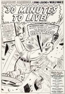 Jack Kirby and Dick Ayers Tales of Suspense #75 Splash Page 1 Captain America Original Art (Marvel, 1966).... | Heritage