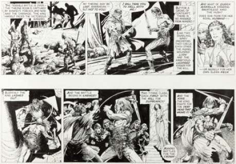 Barry Windsor-Smith The Hand Movie Prop "Mandro" Conan-esque Comic Strip Illustration Original Art (Warner Brother... | Heritage