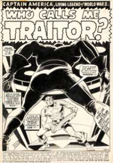 Gene Colan and Wally Wood Captain America #127 Splash Page 1 Original Art (Marvel, 1970).... | Heritage