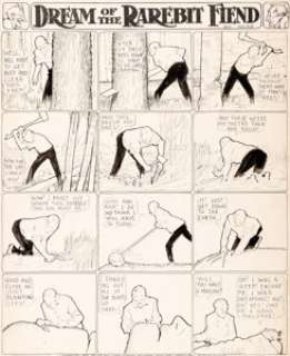 Winsor McCay (as Silas) Dream of the Rarebit Fiend Daily Comic Strip Original Art dated 4-8-09 (New York Herald, 1... | Heritage