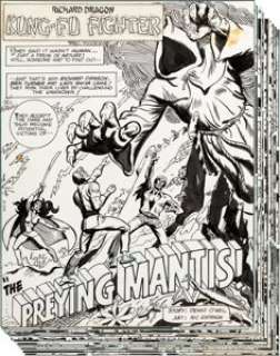  - Ric Estrada Richard Dragon, Kung Fu Fighter #9 Complete 17-Page Story "The Preying Mantis" Original Art (DC, 1976)...