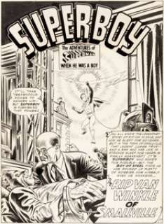  - Curt Swan and Bruno Premiani Adventure Comics #208 Splash Page 1 Superboy Original Art (DC, 1955)....
