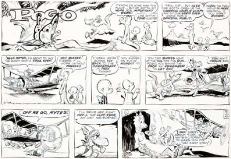 - Walt Kelly Pogo Sunday Comic Strip Original Art dated 3-19-67 (Hall Syndicate, 1967)....