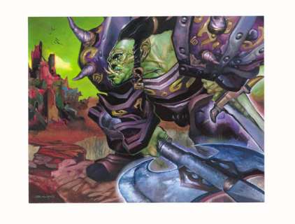 John Bolton | Alien - Prelim for World of Warcraft card. Ink on paper. Art measures 16 x 18cm | John Bolton