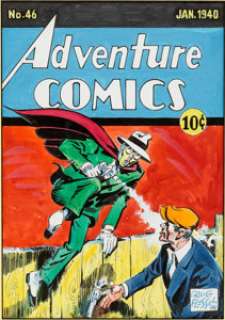 Creig Flessel Adventure Comics #46 Cover Re-creation Original Art Illustration (1994)....