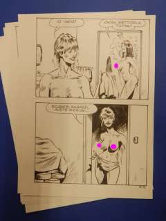 Bruno Marraffa | Macho n. 10 - Bruno Marraffa - 5x Tavole Originali erotiche "l’Homo - Lupo" - Page volante - Exemplaire unique - (1985) | Catawiki