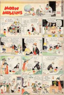 Frank Willard Moon Mullins Hand-Colored Sunday Comic Strip Original Art dated 10-19-24 (Chicago Tribune, 1924)....