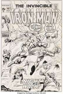 George Tuska And Frank Giacoia | Iron Man #40 Cover Original Art (Marvel, 1971). | Heritage