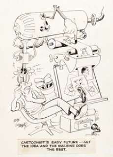 Rube Goldberg - "Rube Goldberg Machine" Illustration Original Art (c. 1960s). Rube Goldberg‘s look at -