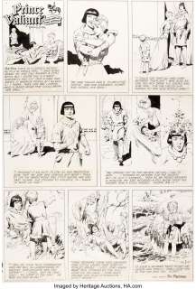 Hal Foster | Prince Valiant #698 Sunday Comic Strip Original Art dated 4-25-54 (King Features Syndicate, 1954). | Heritage