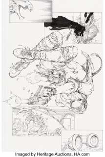 Michael Turner and Joe Weems Tomb Raider / Witchblade #1 Story Page 4 Original Art (Top Cow, 1997)....