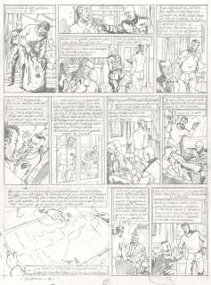 Teun Berserik | Blake et Mortimer, Le dernier Espadon, planche originale à la mine de plomb. | Septimus