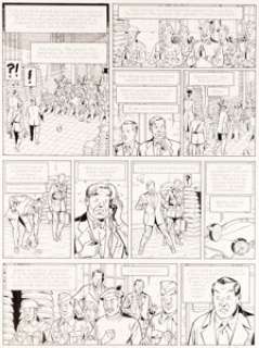 Antoine Aubin - Blake et Mortimer L‘Onde Septimus #22 Planche 34 (Blake et Mortimer, 2013). Antoine Aubin Blake and Mortimer L‘Onde Septimus #22 Story Page 34 Original Art (Blake et Mortimer, 2013).