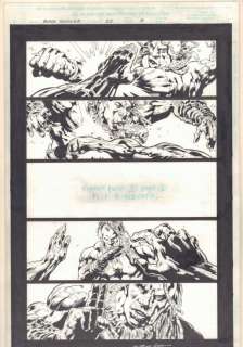 Bob Almond, Sal Velluto - black panther #20 p. 4 - black panther vs. Killmonger - 2000 signed
