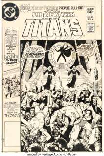 Pérez , George - George Pérez New Teen Titans #21 Brother Blood Cover Original Art (DC, 1982)....